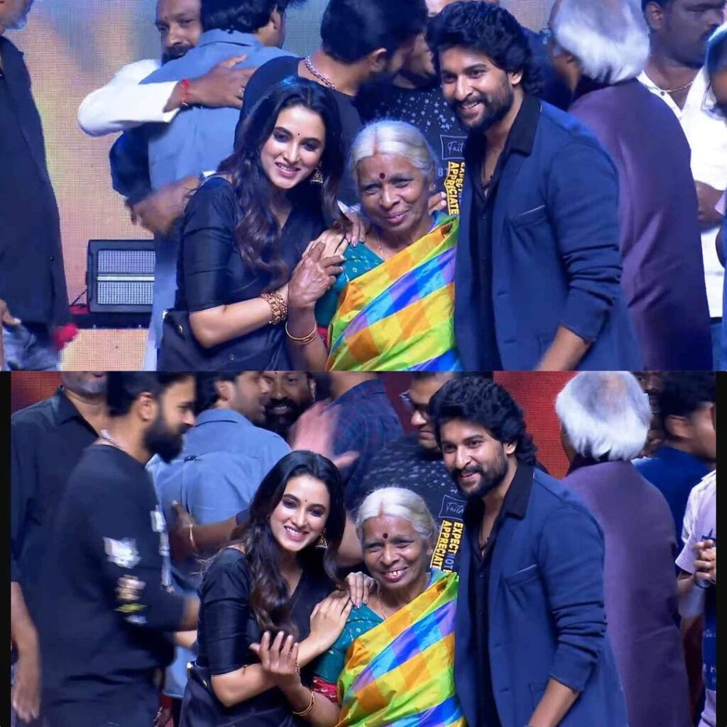 Nani gives Photo to a Old Women fan of him in Saripodaa Sanivaaram Success Event Photos Videos goes Viral 