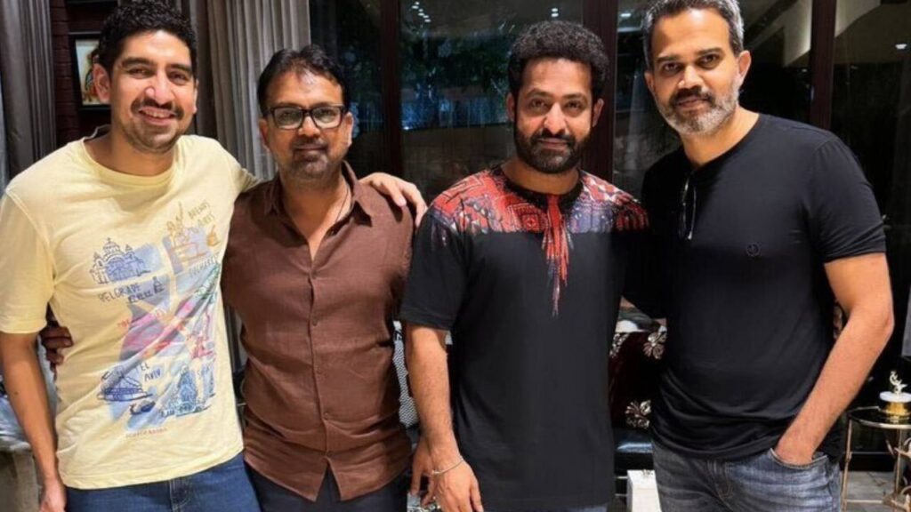 NTR Photo with his Pan India Movies Directors Koratala Siva Prasanth Neel Siddharth Anand