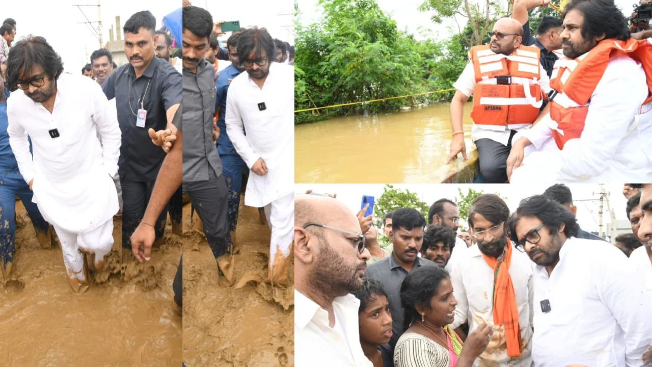 Pawan Kalyan : వరద ప్రాంతాల్లో డిప్యూటీ సీఎం పర్యటన.. ఫొటోలు వైరల్..