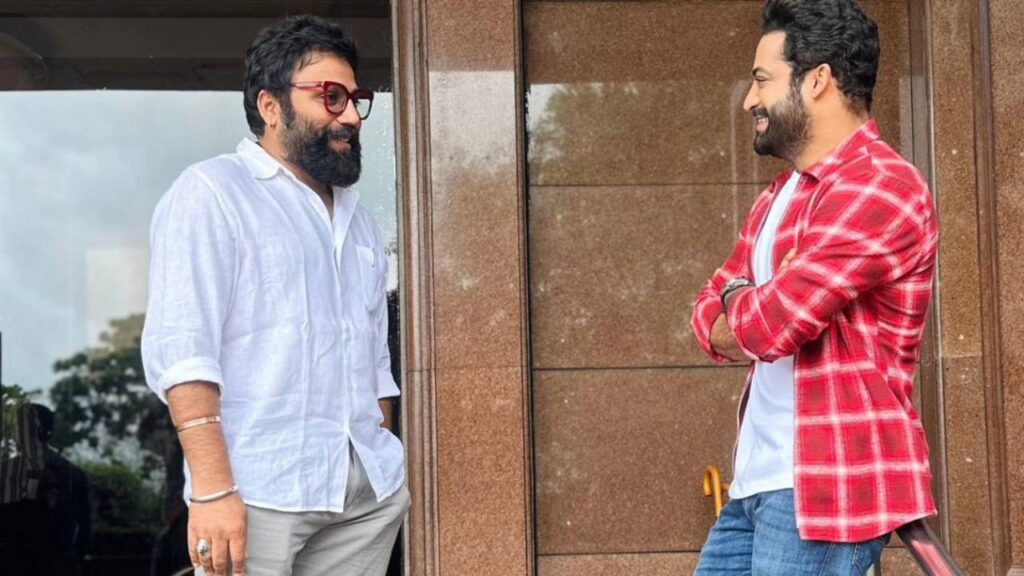 Jr NTR Meets Sandeep Reddy Vanga in Mumbai for Devara Promotions Photo goes Viral