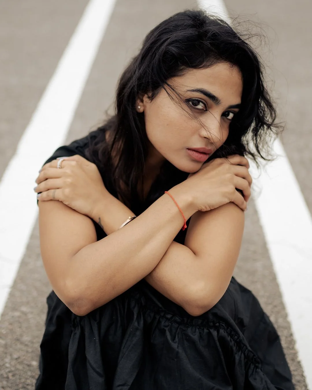 Alekhya Harika Sizzling Photos in Black Dress