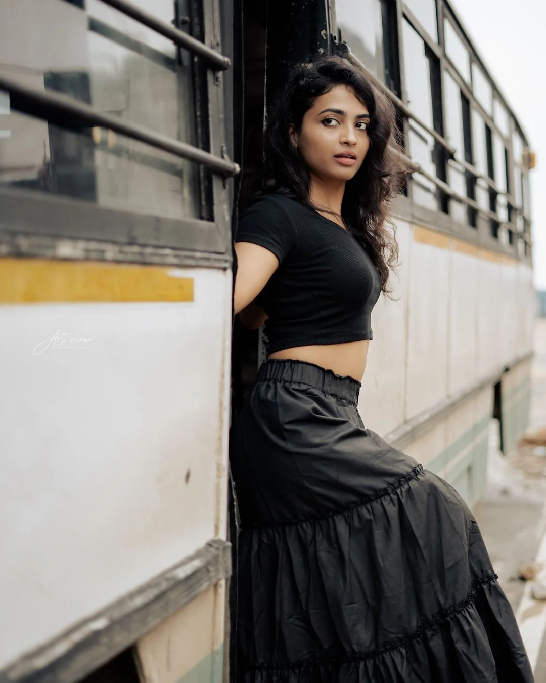 Alekhya Harika Sizzling Photos in Black Dress