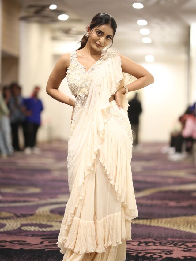 Ananya Nagalla Elegant Looks in white Saree