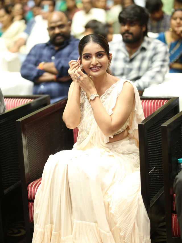Ananya Nagalla Elegant Looks in white Saree