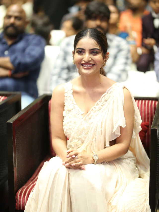 Ananya Nagalla Elegant Looks in white Saree