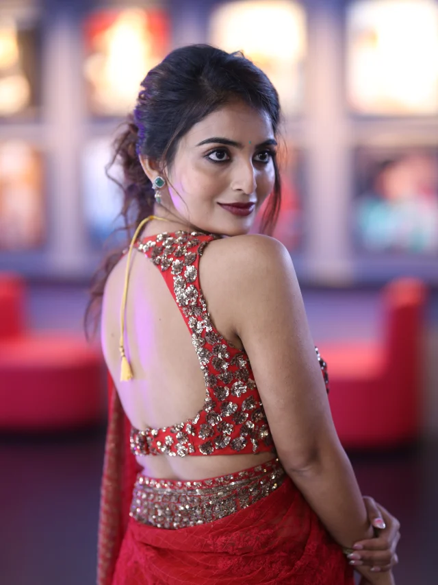 Ananya Nagalla Shines with her Beauty in Red Saree