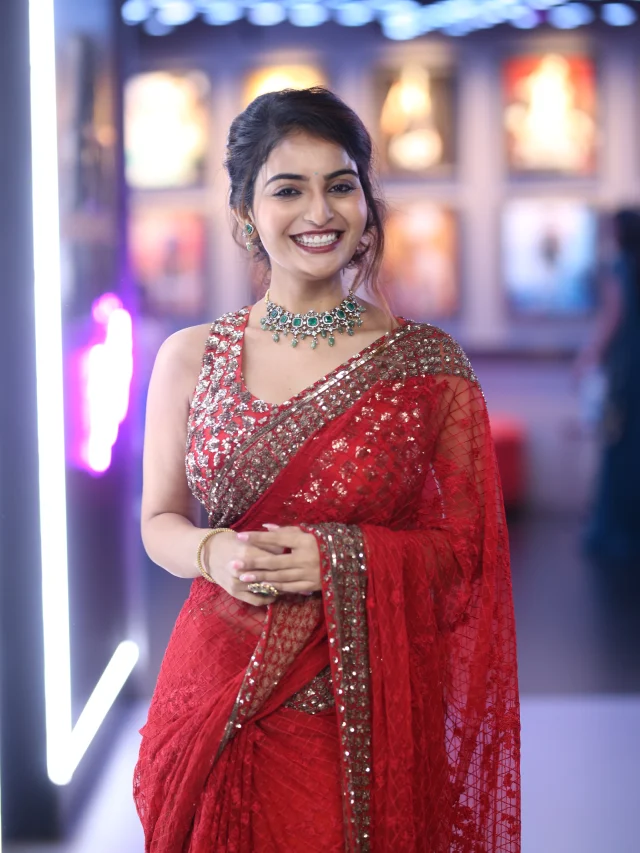 Ananya Nagalla Shines with her Beauty in Red Saree