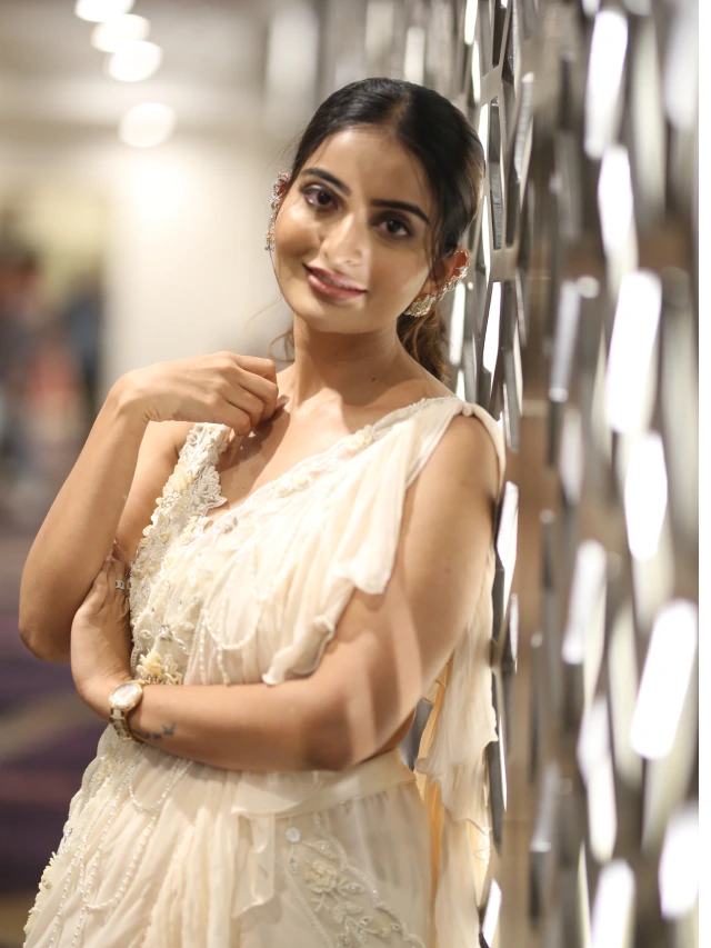 Ananya Nagalla Elegant Looks in white Saree