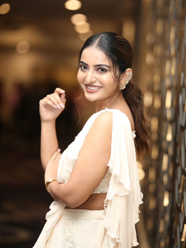 Ananya Nagalla Elegant Looks in white Saree