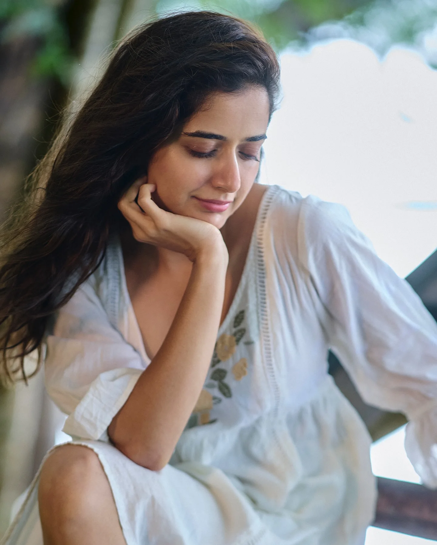 Ashika Ranganath Enjoying in Rain