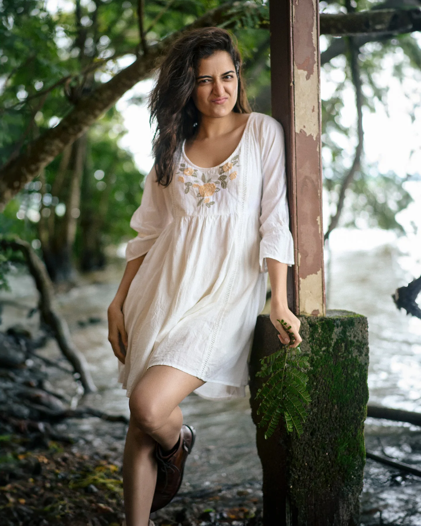 Ashika Ranganath Enjoying in Rain
