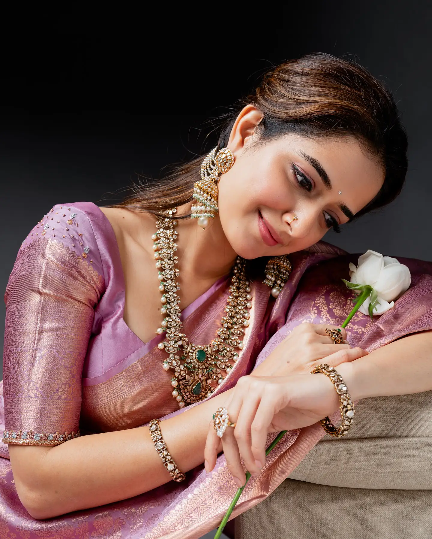 Ashika Ranganath Shines in Silk Saree