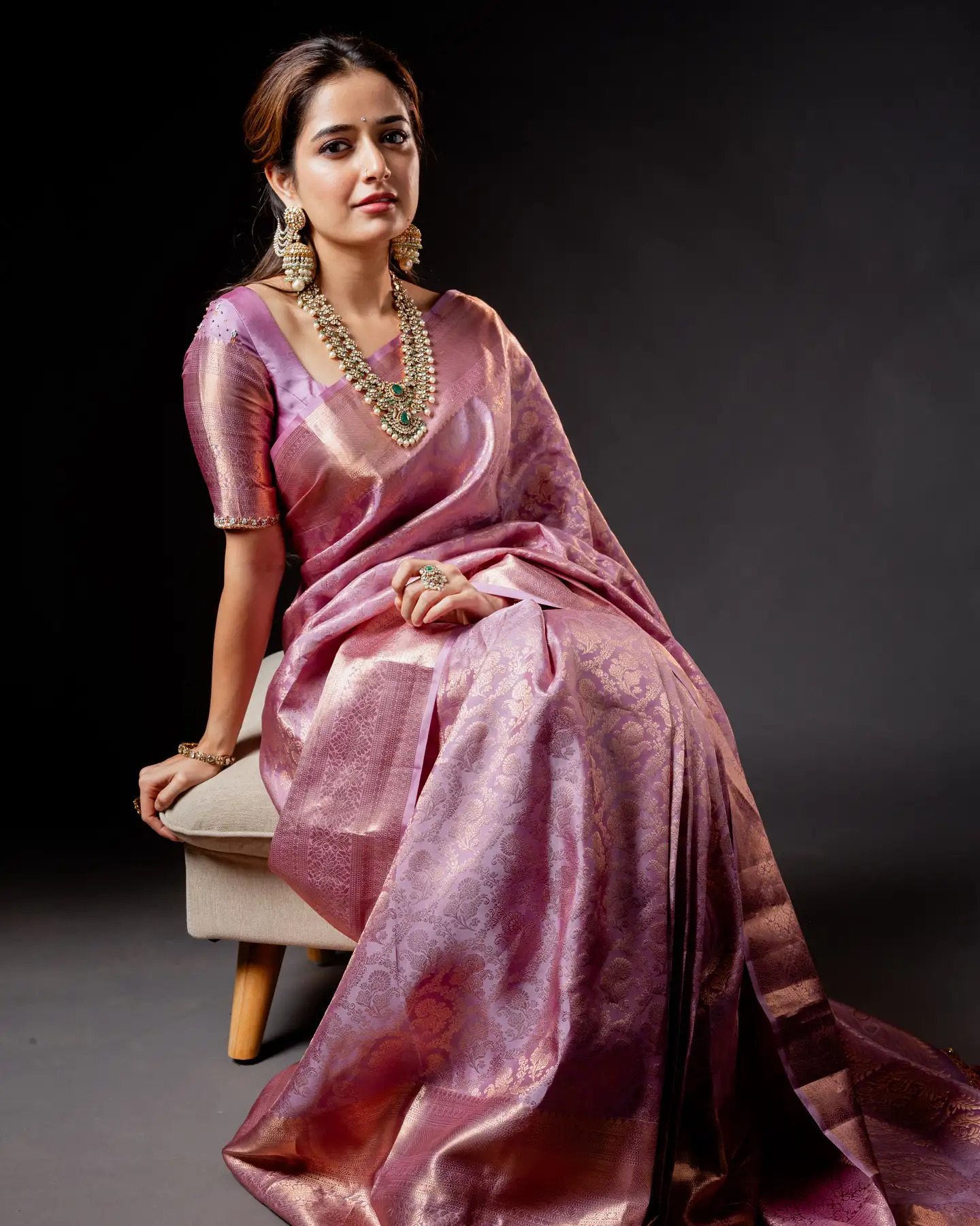 Ashika Ranganath Shines in Silk Saree