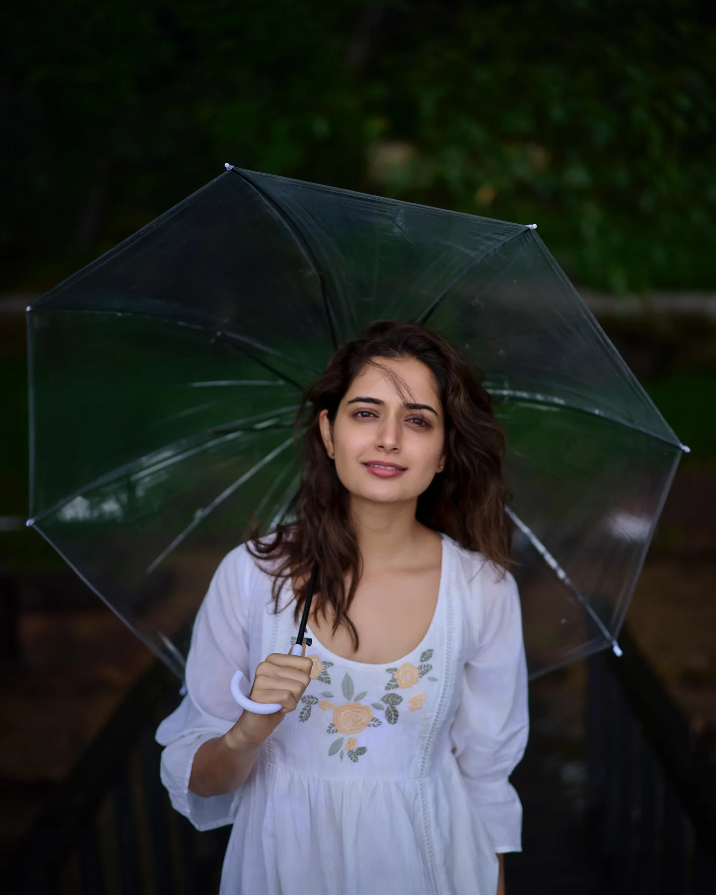 Ashika Ranganath Enjoying in Rain