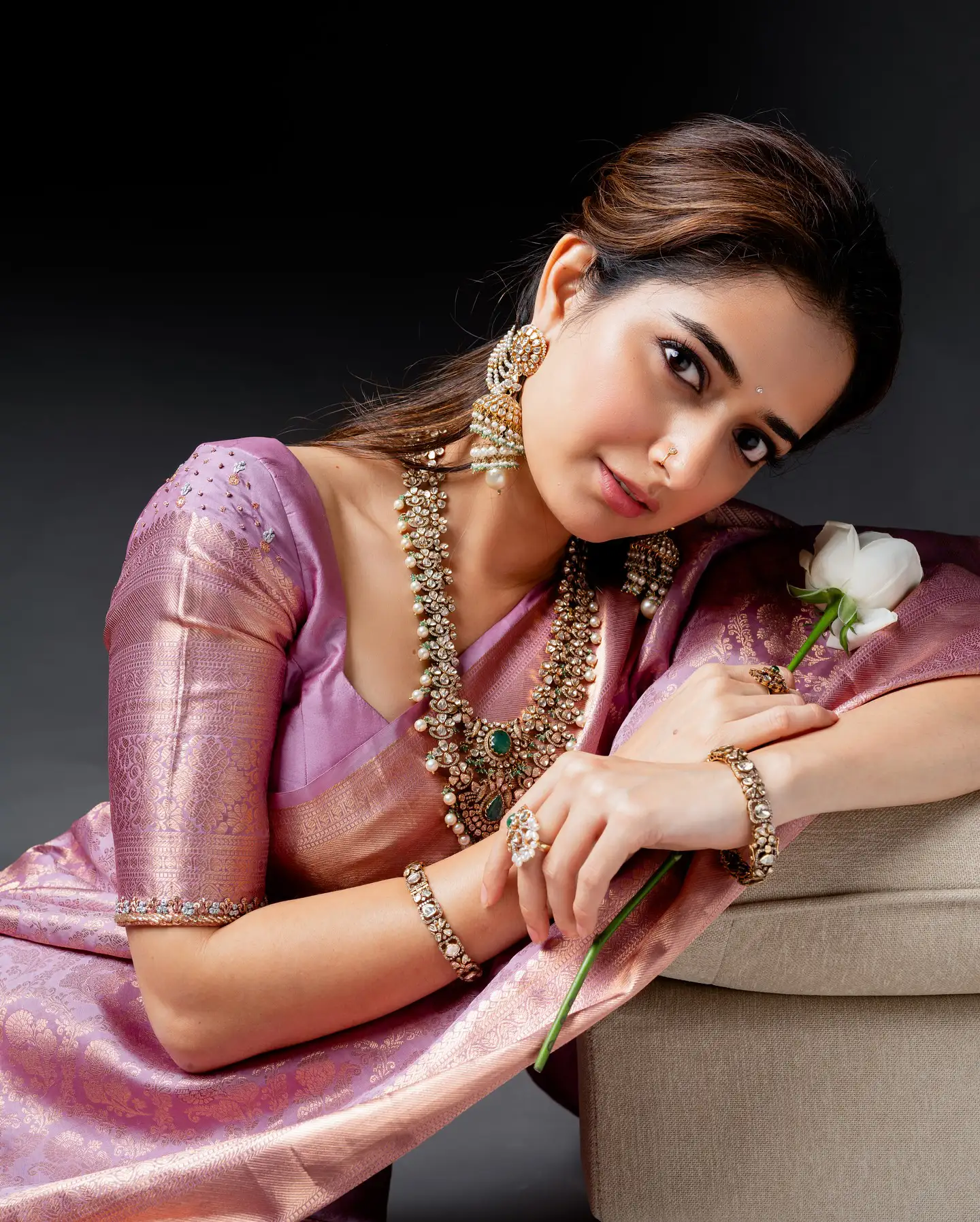 Ashika Ranganath Shines in Silk Saree