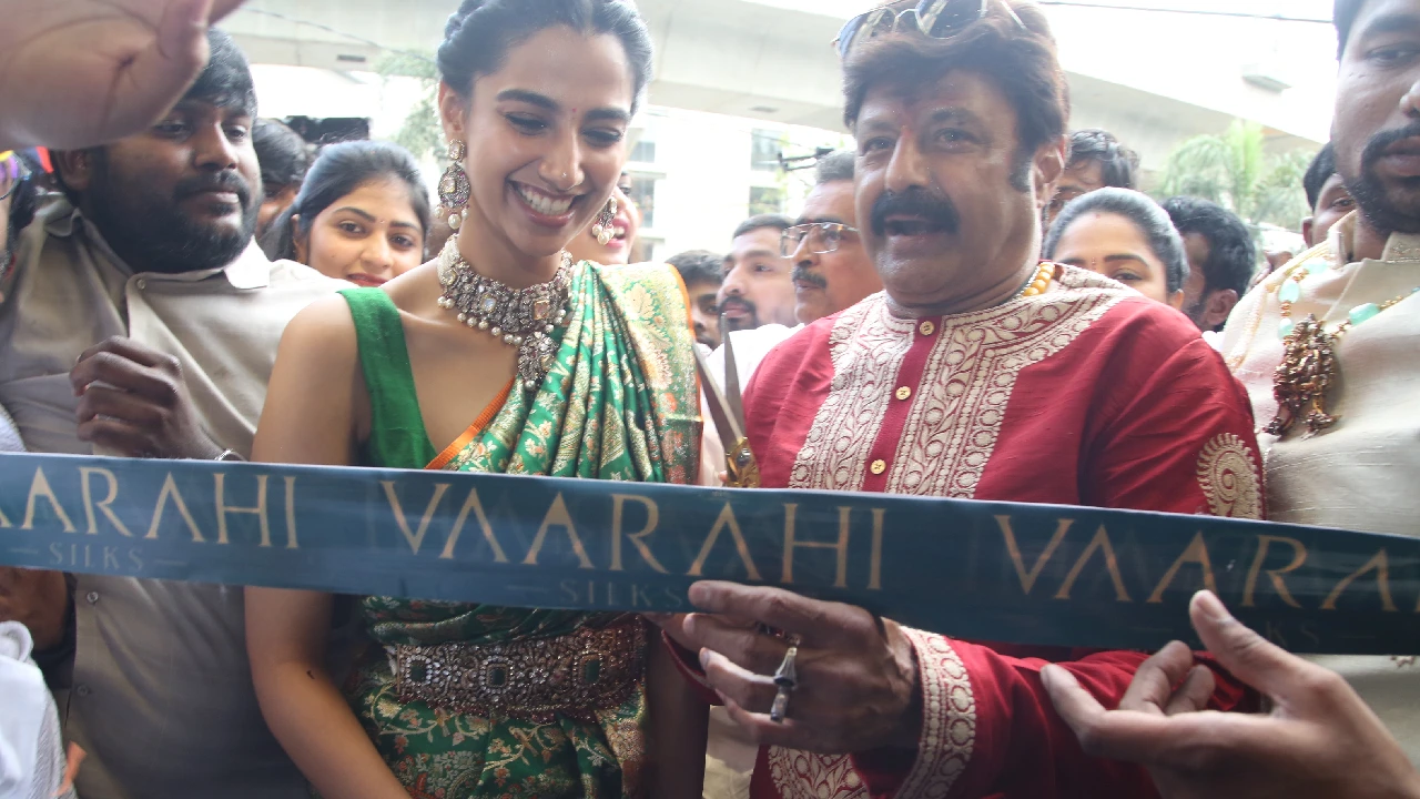 Balakrishna and Meenaakshi Chaudhary in Shopping Mall Opening