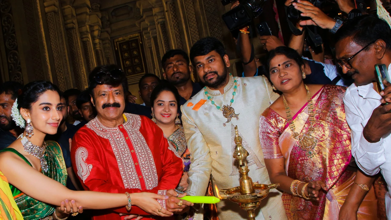 Balakrishna and Meenaakshi Chaudhary in Shopping Mall Opening