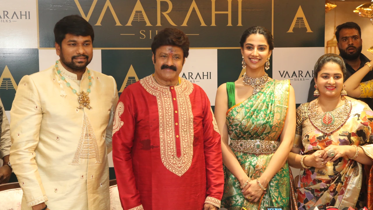 Balakrishna and Meenaakshi Chaudhary in Shopping Mall Opening