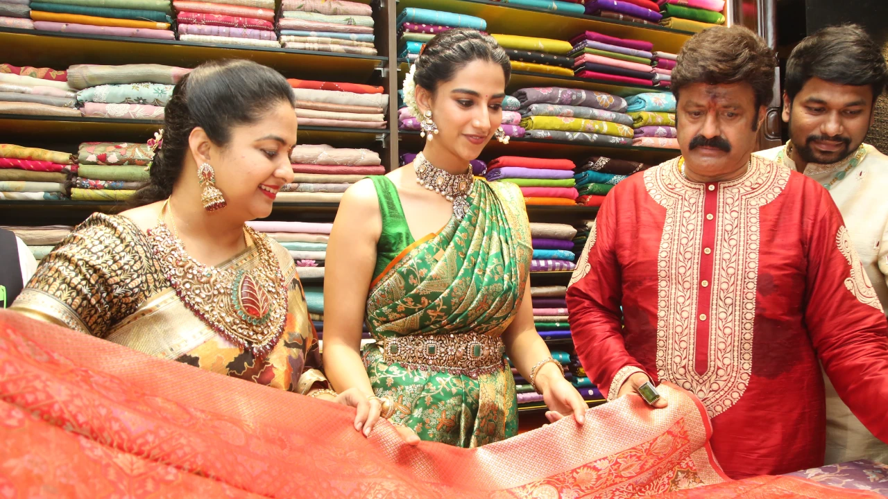 Balakrishna and Meenaakshi Chaudhary in Shopping Mall Opening