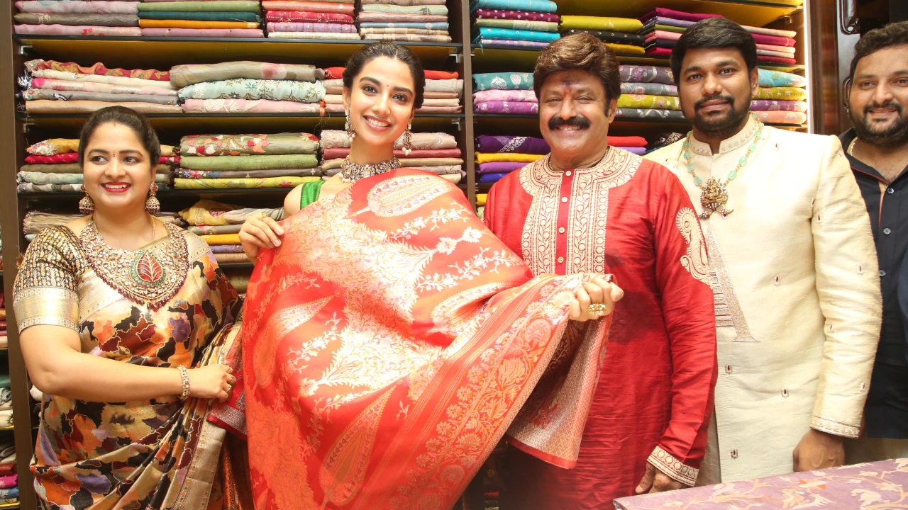 Balakrishna and Meenaakshi Chaudhary in Shopping Mall Opening