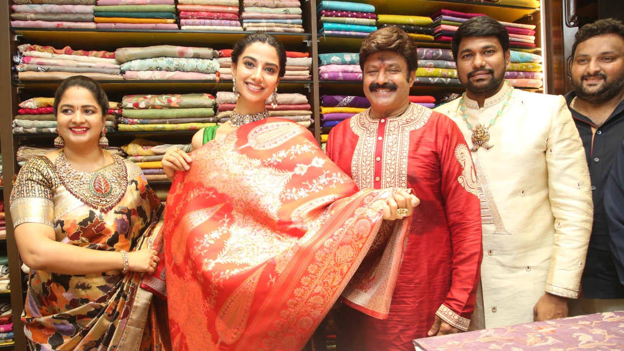 Balakrishna and Meenaakshi Chaudhary in Shopping Mall Opening
