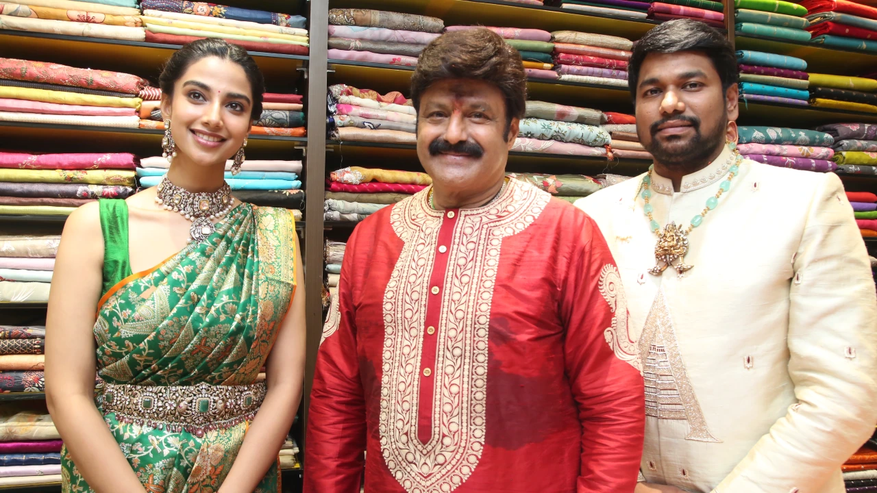 Balakrishna and Meenaakshi Chaudhary in Shopping Mall Opening