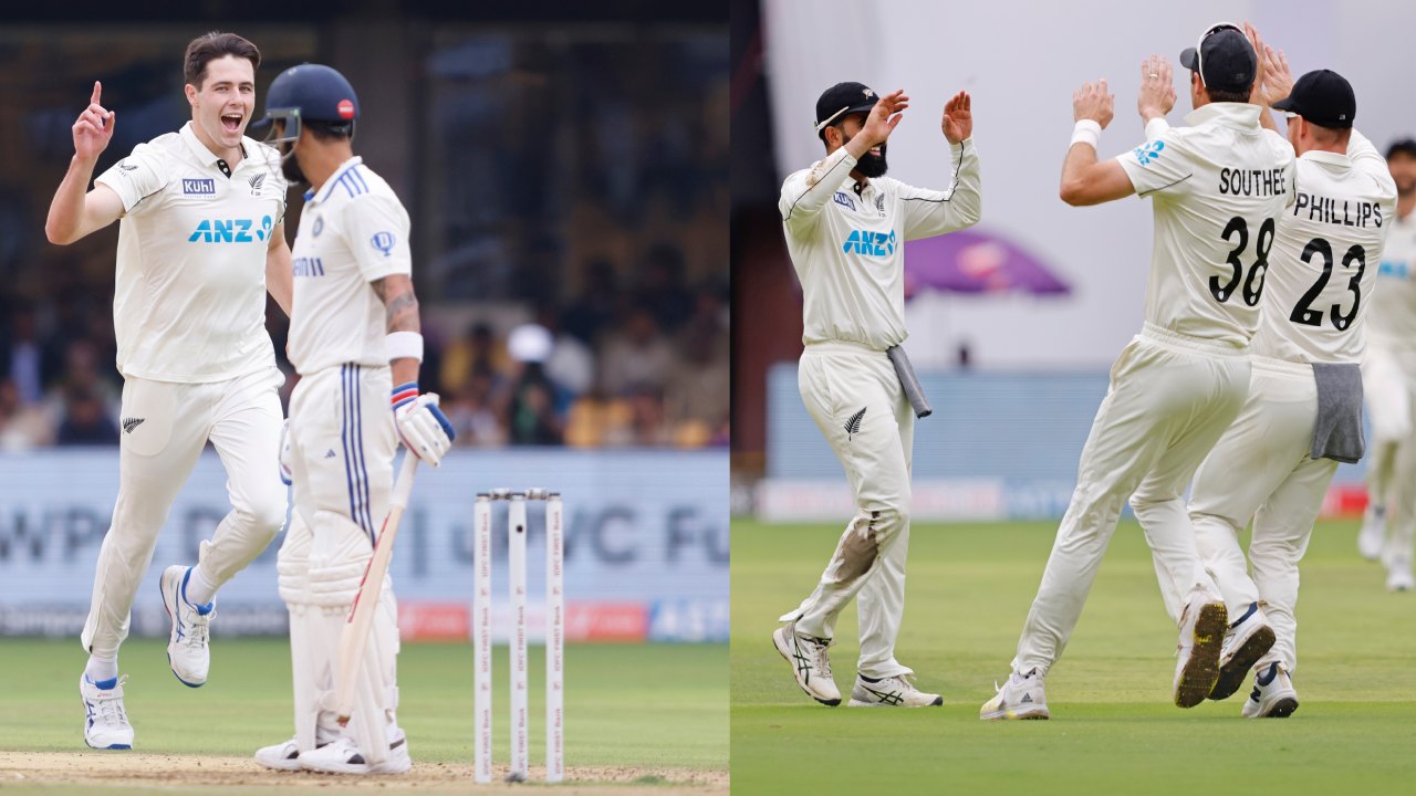 Ind vs NZ : న్యూజిలాండ్తో తొలి టెస్టు.. తొలి ఇన్నింగ్స్లో 46 కే భారత్ ఆలౌట్.. 5 గురు బ్యాటర్లు డకౌట్ Ind vs NZ : న్యూజిలాండ్తో తొలి టెస్టు.. తొలి ఇన్నింగ్స్లో 46 కే భారత్ ఆలౌట్.. 5 గురు బ్యాటర్లు డకౌట్