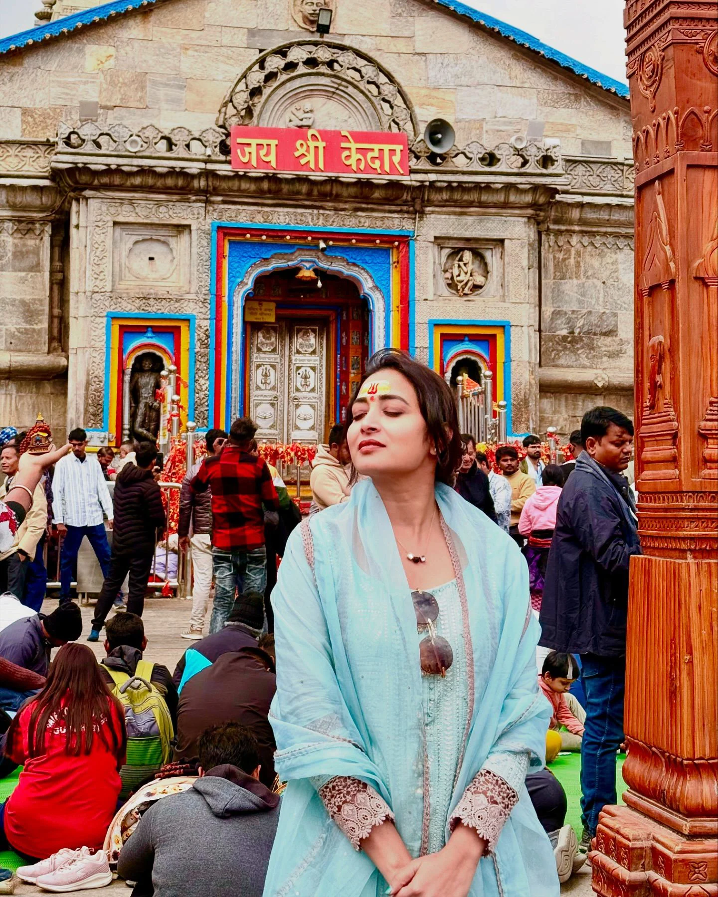 Actress Bhanu Sri Visits kedarnath Badrinath Temples