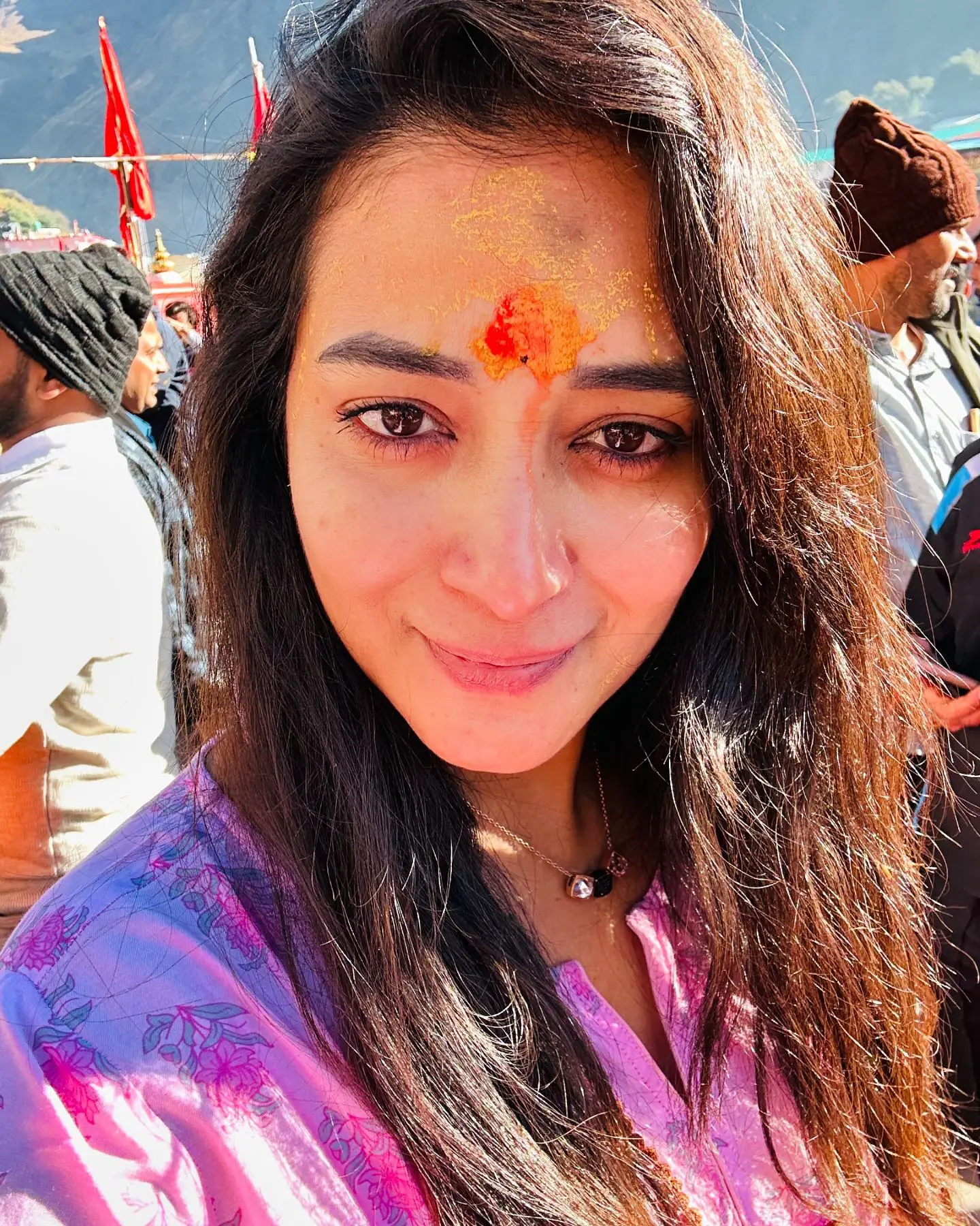 Actress Bhanu Sri Visits kedarnath Badrinath Temples
