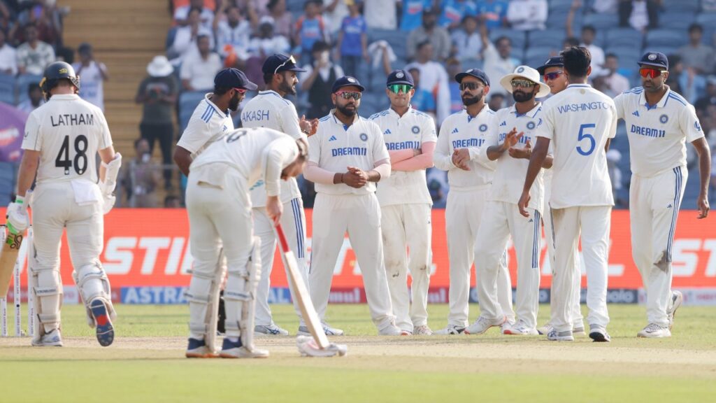 Day 2 Stumps New Zealand lead by 301 runs in pune test