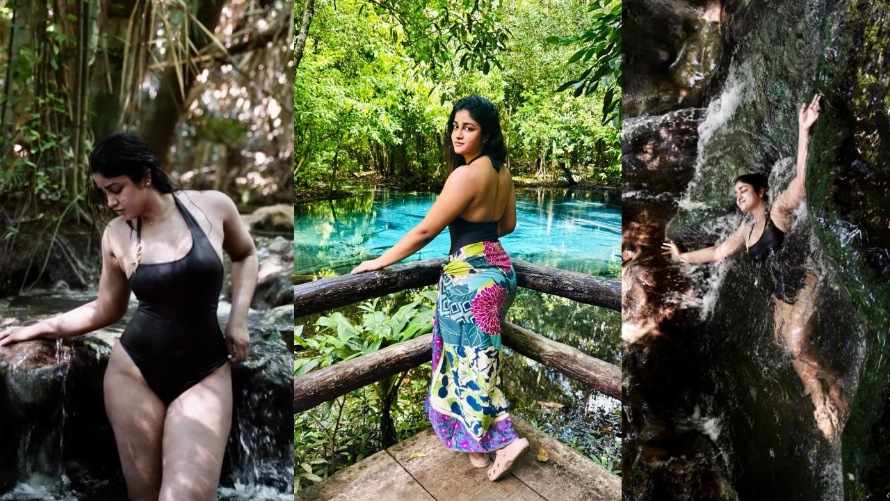 Dimplee Hayathi : థాయిలాండ్ వాటర్ ఫాల్స్‌లో జలకాలాడుతూ.. హాట్ ఫొటోలు షేర్ చేసిన హీరోయిన్..