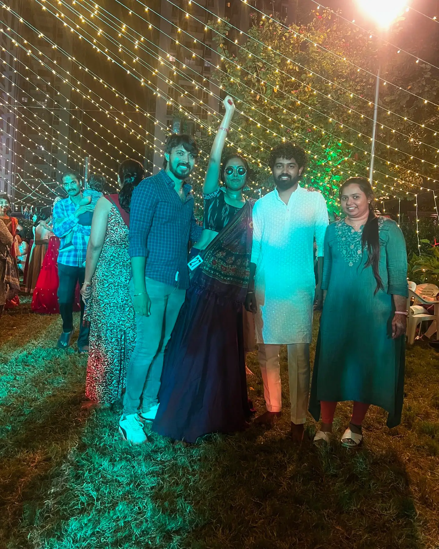 Actress Divi Playing Dandiya on Dasara