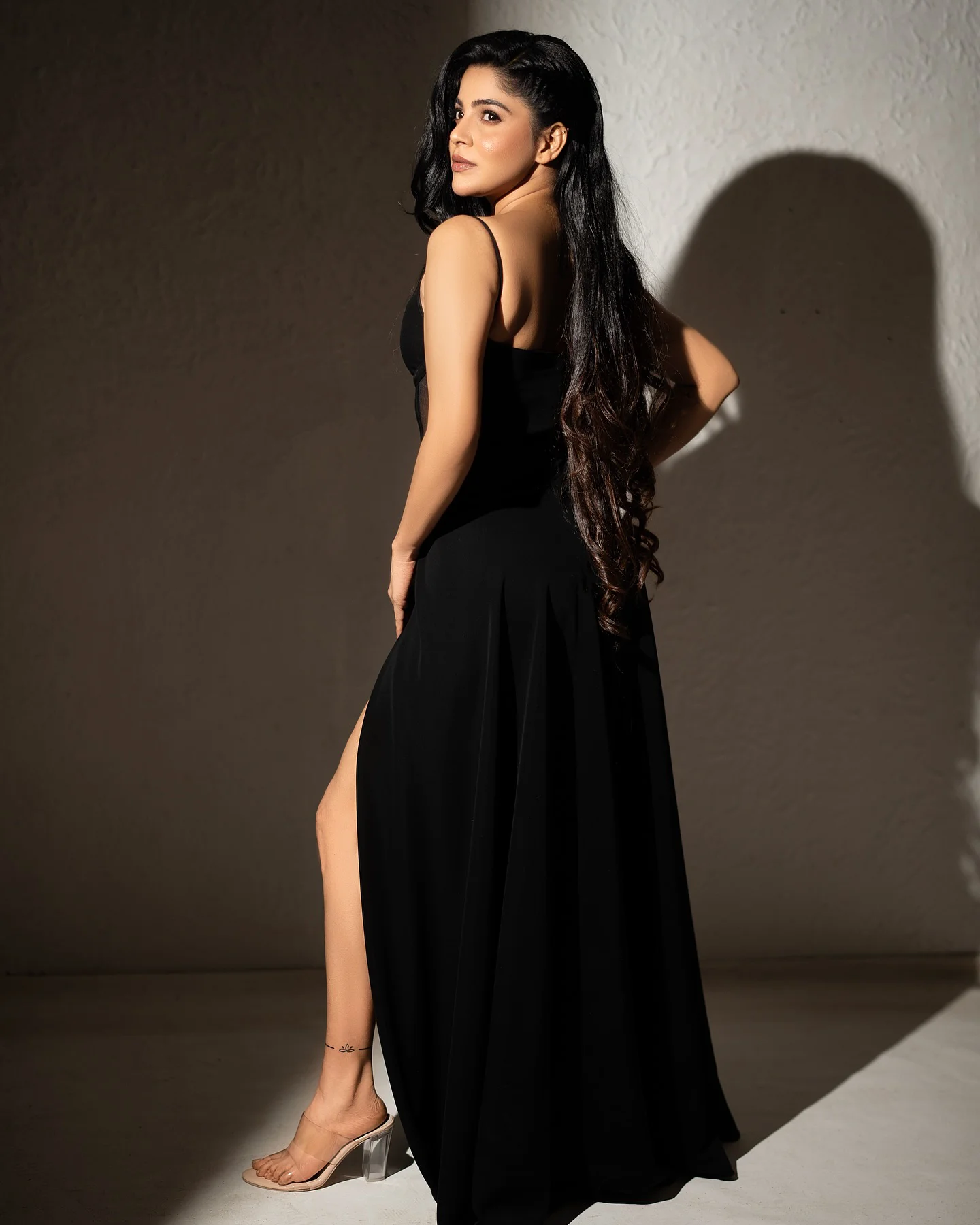 Divyabharathi Sizzling Photos in Modern Black Dress