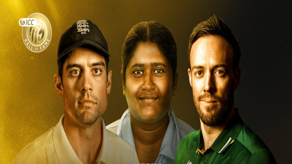 ICC Hall Of Fame 2024 AB De Villiers Alastair Cook Neetu David Inducted