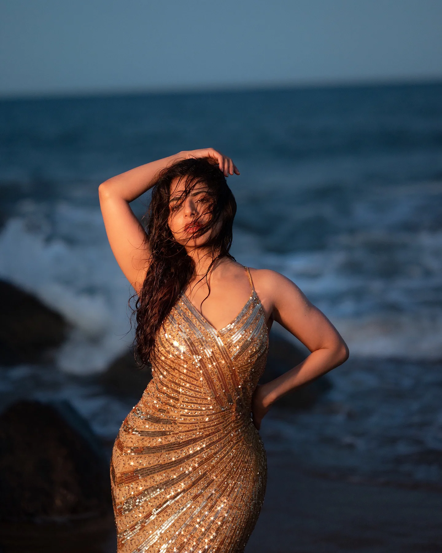 Iswarya Menon Shines like Gold at Beach