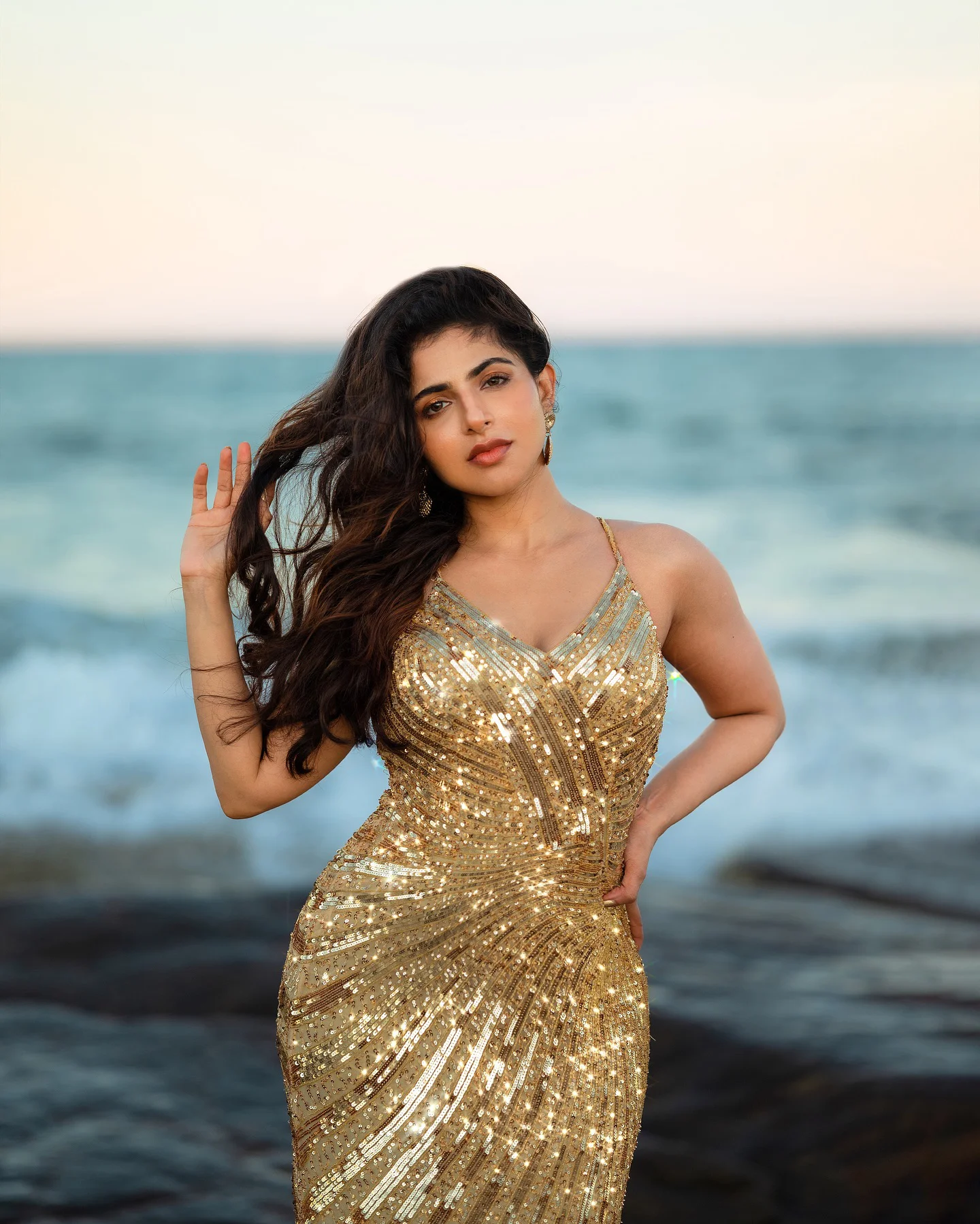 Iswarya Menon Shines like Gold at Beach