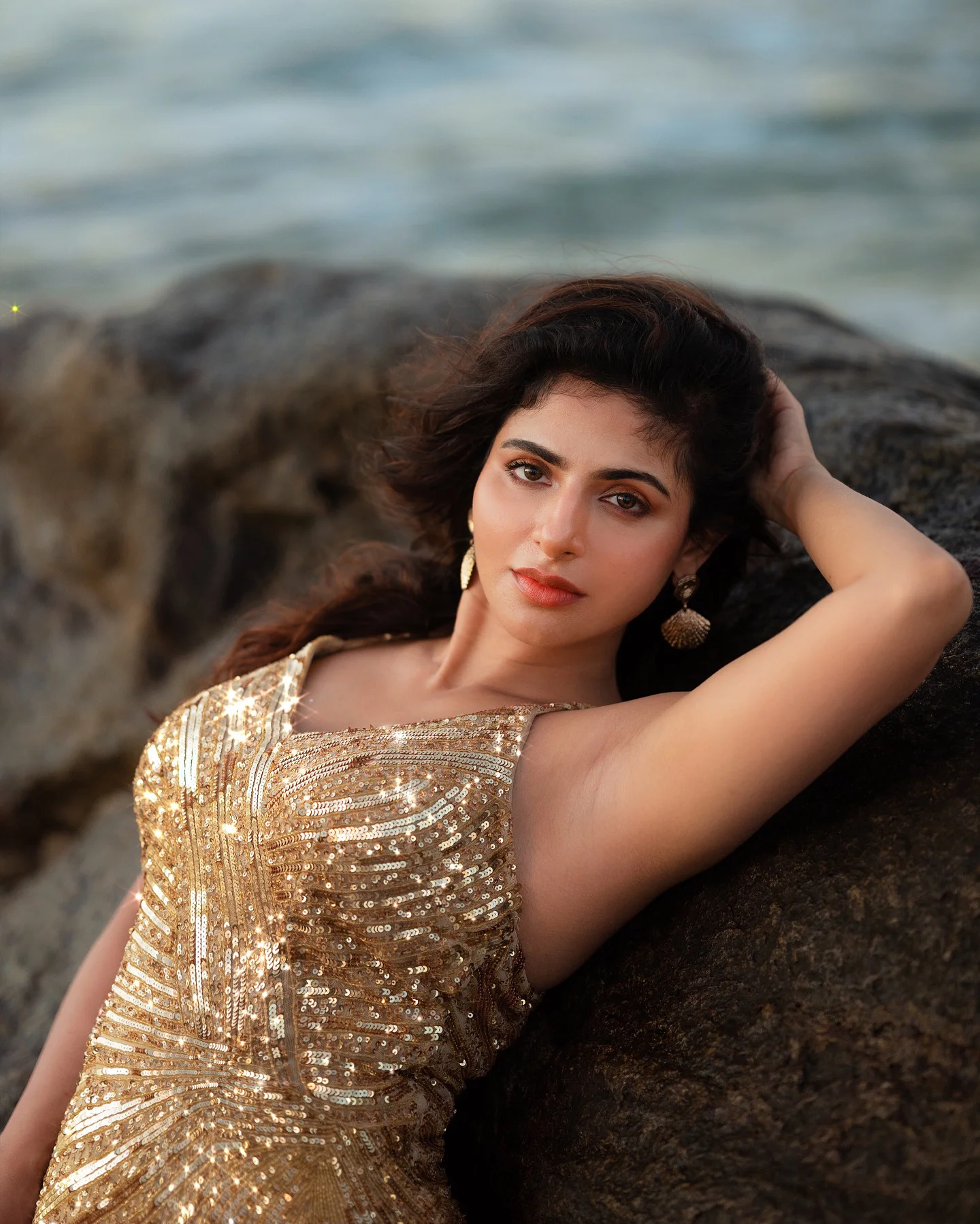 Iswarya Menon Shines like Gold at Beach