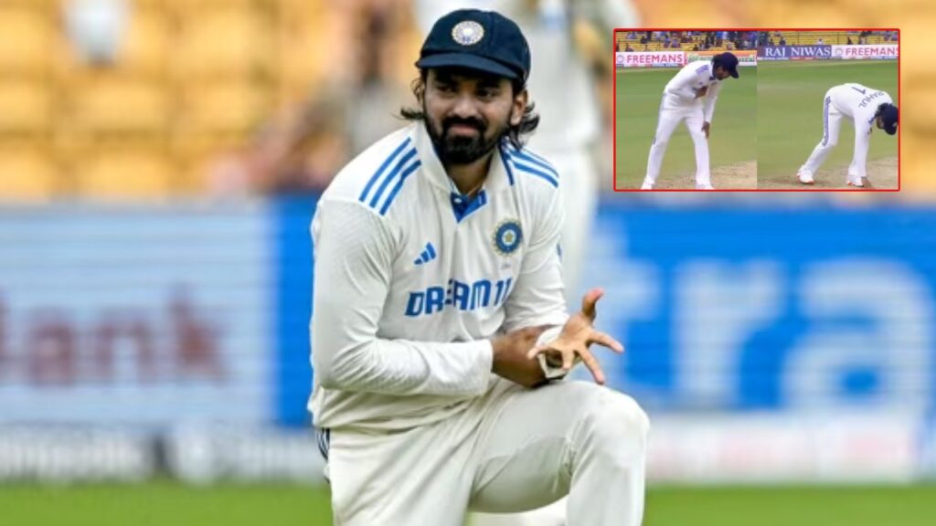 KL Rahul confirmed Test retirement Batters pitch touch gesture in Bengaluru breaks internet