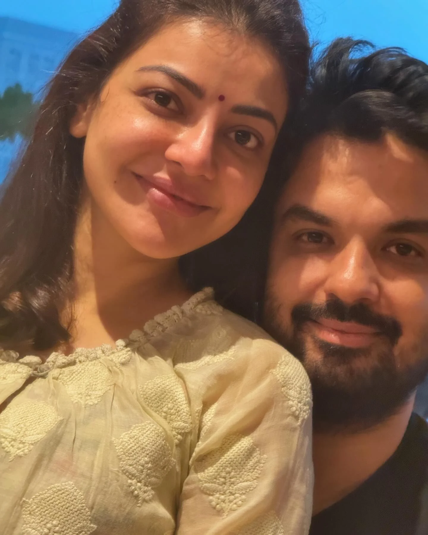 Kajal Aggarwal Karva Chauth Photos with Husband