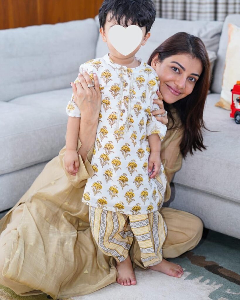 Kajal Aggarwal Shares Cute Photos with her Son Neil Kitchlu 