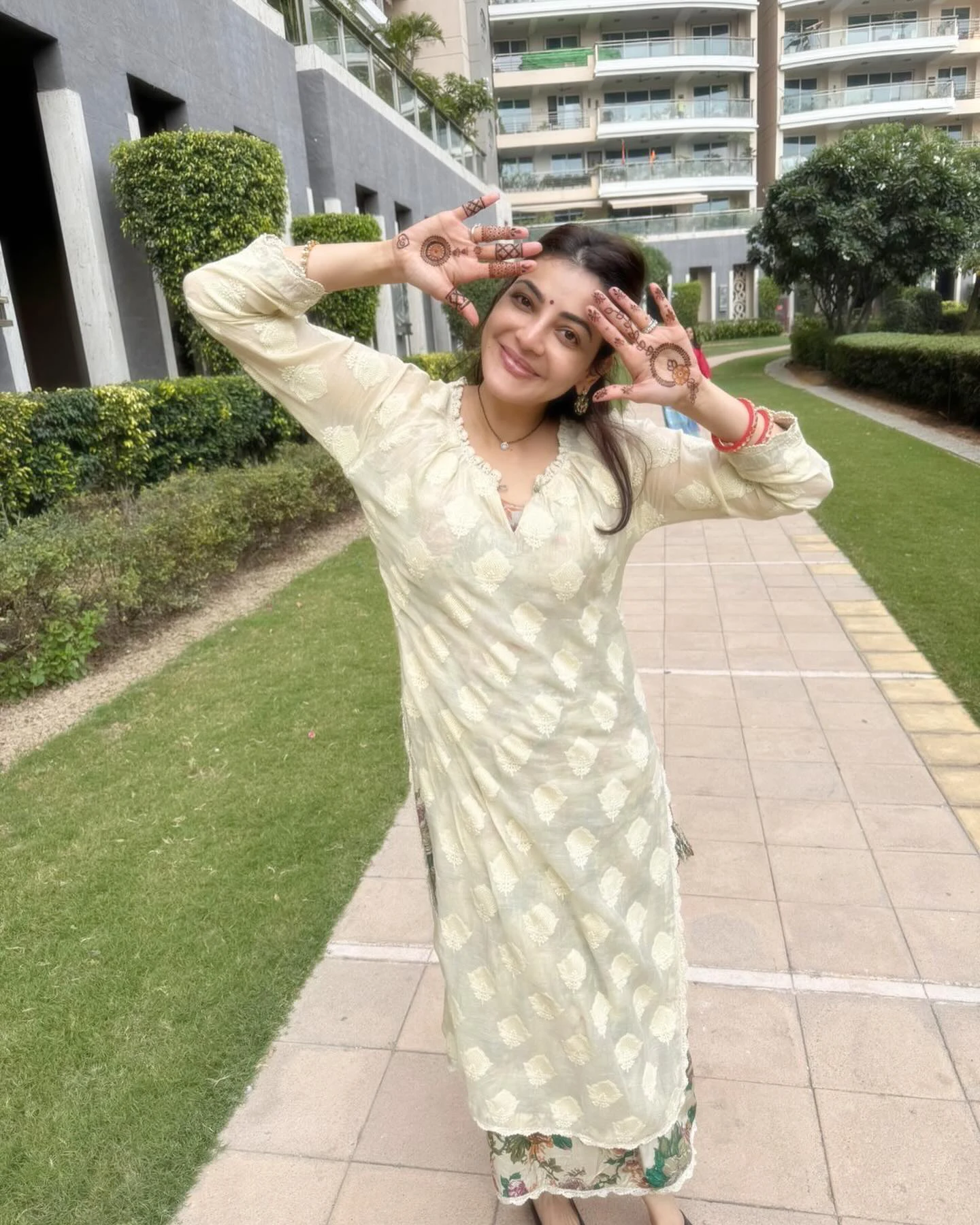 Kajal Aggarwal Karva Chauth Photos with Husband