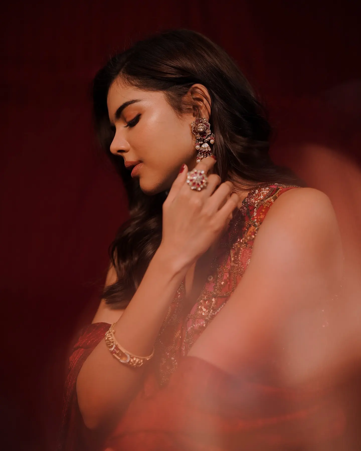 Kalyani Priyadarshan Cute Looks in Traditional Attire