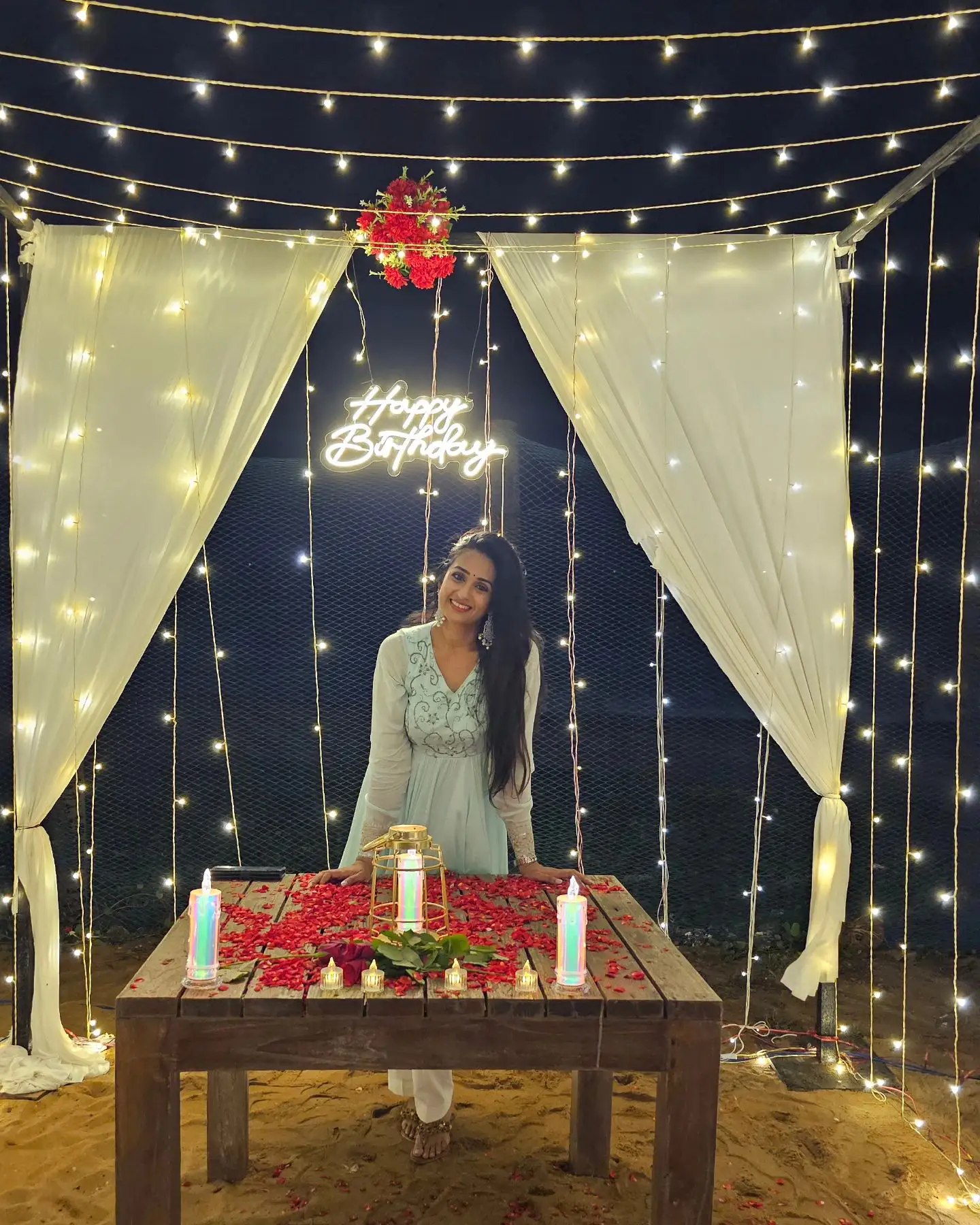 Laya Gorty Birthday Celebrations in Beach