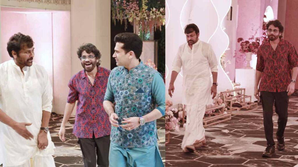 Megastar Chiranjeevi and king Nagarjuna Dasara Celebrations Photos goes Viral