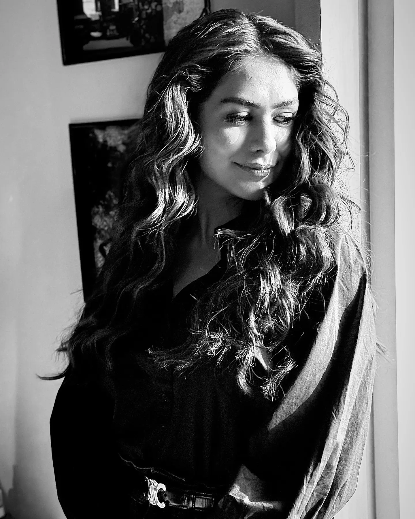 Mrunal Thakur Stylish Looks in Black Dress