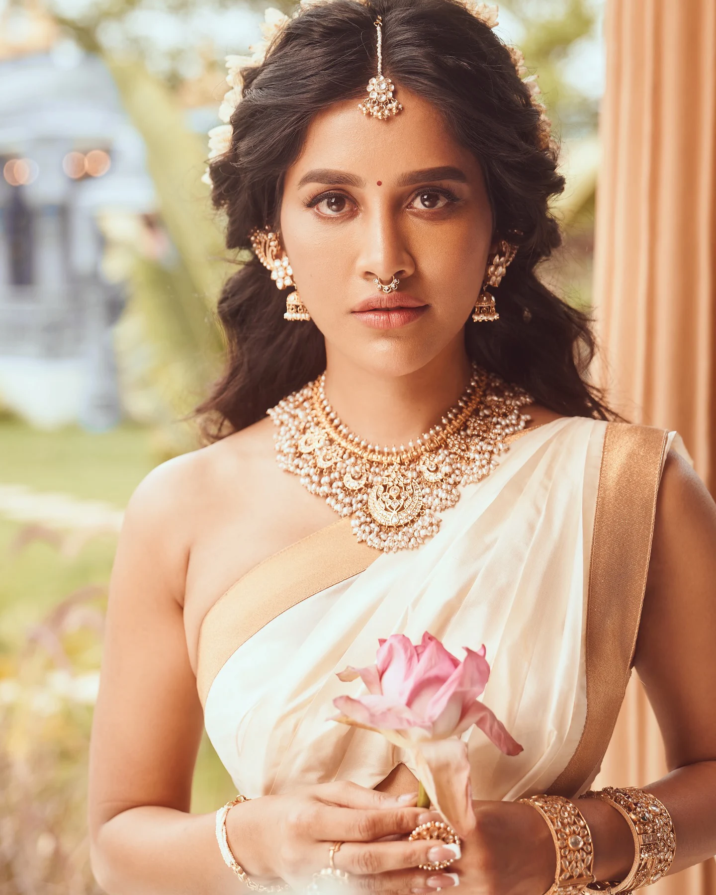 Nabha Natesh Shines like Angel for Dasara Special Photo Shoot