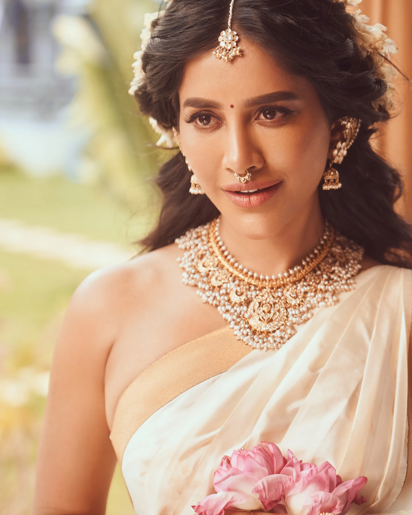 Nabha Natesh Shines like Angel for Dasara Special Photo Shoot