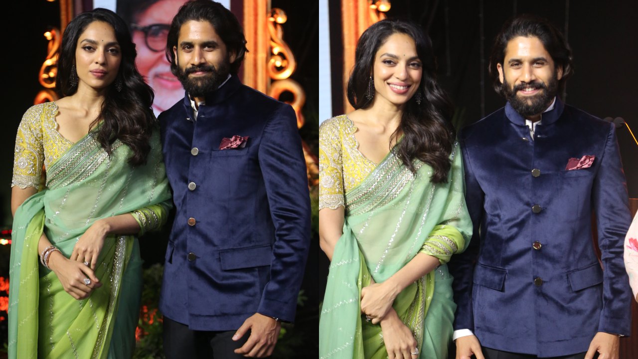 Naga Chaitanya Sobhita : ఏఎన్నార్ అవార్డు వేడుకలో కాబోయే జంట.. నాగచైతన్య – శోభిత ఫొటోలు వైరల్..