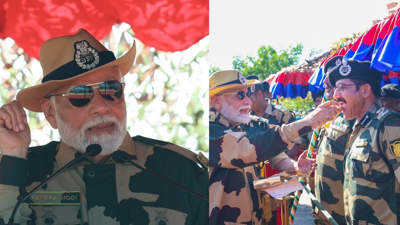PM Narendra Modi : బోర్డర్ జవాన్లతో పీఎం నరేంద్రమోదీ దీపావళి సెలబ్రేషన్స్ ఫొటోలు..