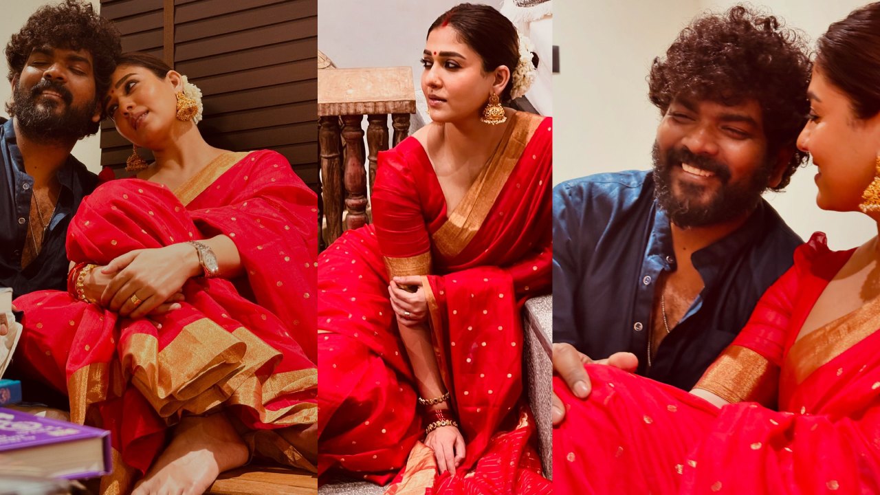 Nayanthara Vignesh Shivan : దసరా స్పెషల్.. భర్తతో క్యూట్ ఫొటోలు షేర్ చేసిన నయనతార..